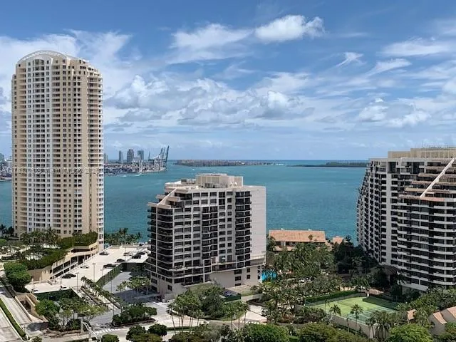 a view of a city with tall buildings