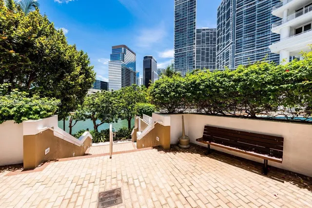 a view of outdoor space with seating area