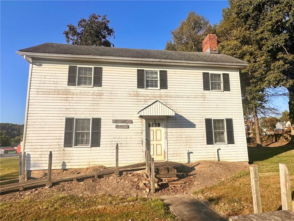 a front view of a house