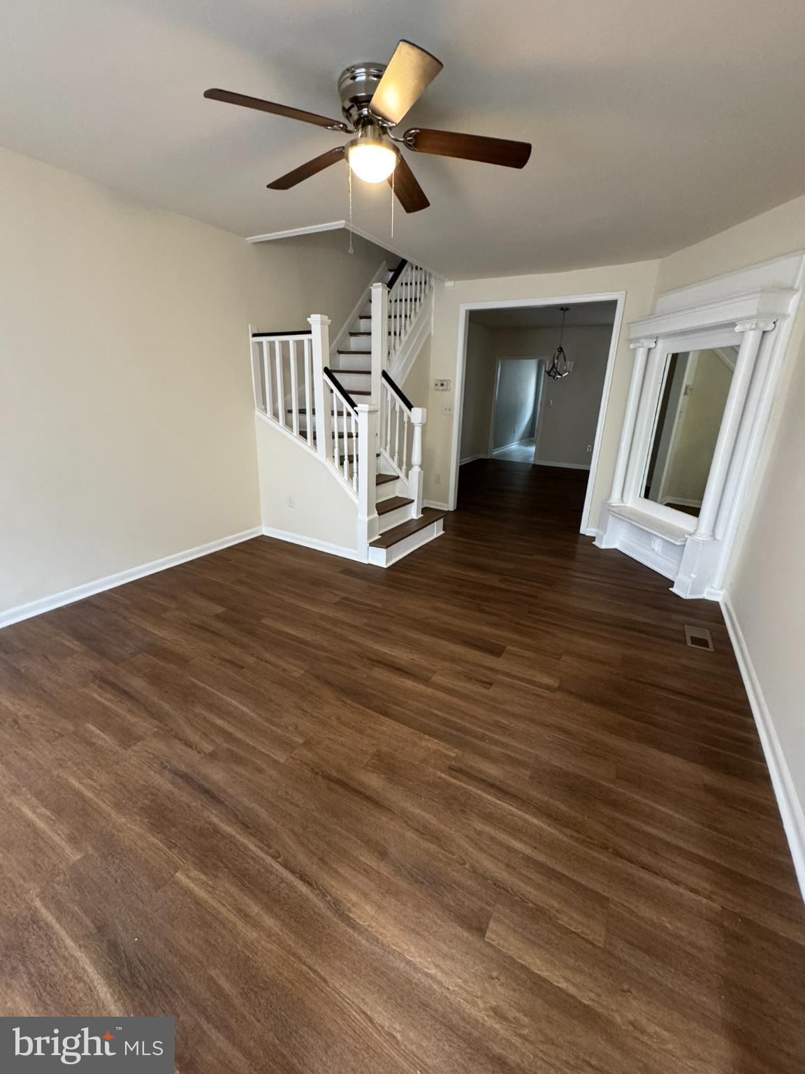 1210 Whitelock Street Baltimore, MD 21217 - Photo 4 of 33 a view of livingroom with hardwood floor and ceiling fan