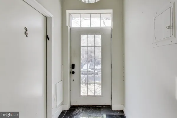 a view of an front door