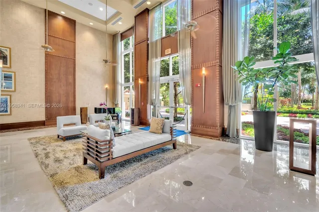 a outdoor space with patio furniture and potted plants