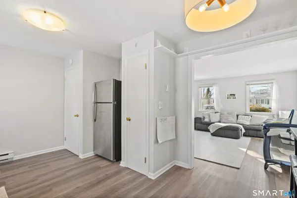 wooden floor and windows in a room