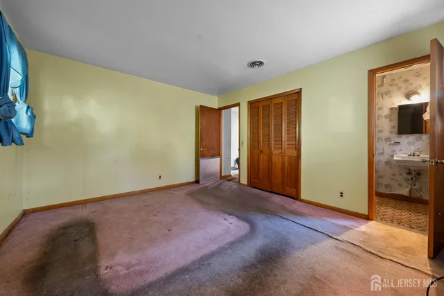 an empty room with a natural light