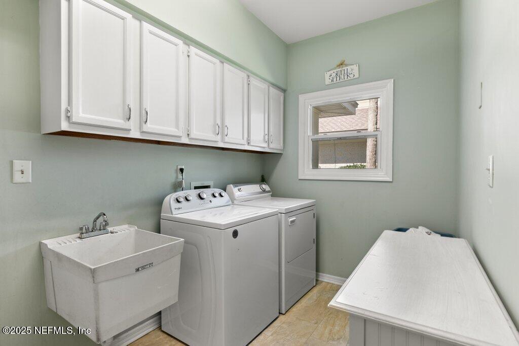2307 Beachcomber Trail Atlantic Beach, FL 32233 - Photo 33 of 75 a utility room with a sink washer and dryer