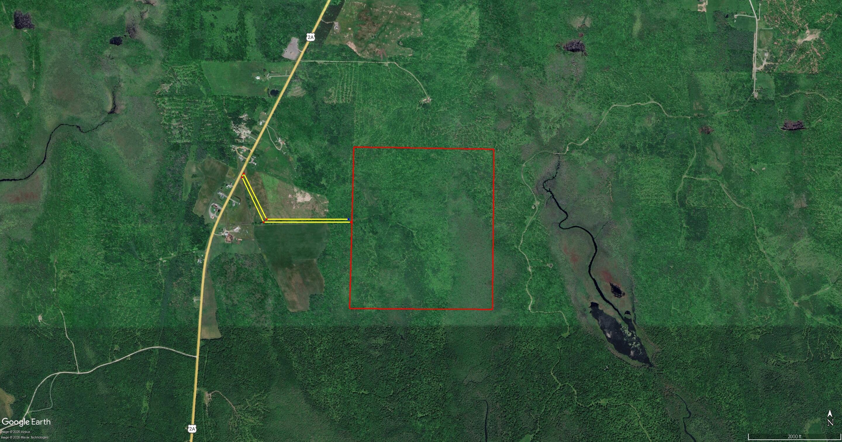 249-acres Bangor Road Linneus, ME 04730 - Photo 1 of 2 Anderson 249 aerial