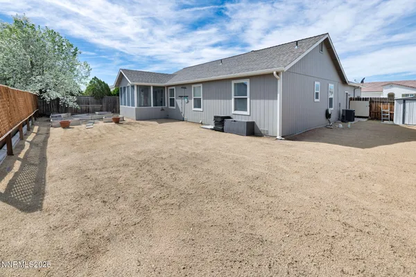 a view of a house with a patio