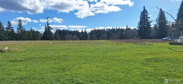 a view of a golf course with green space