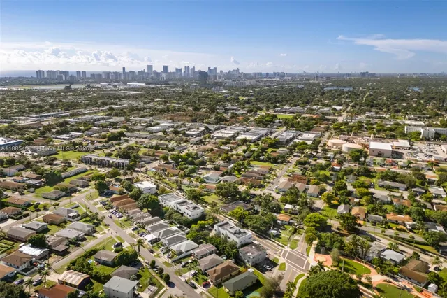 an aerial view of multiple house