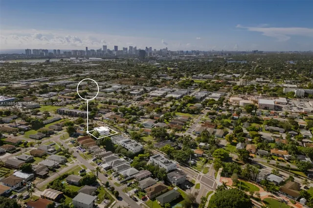 an aerial view of a city