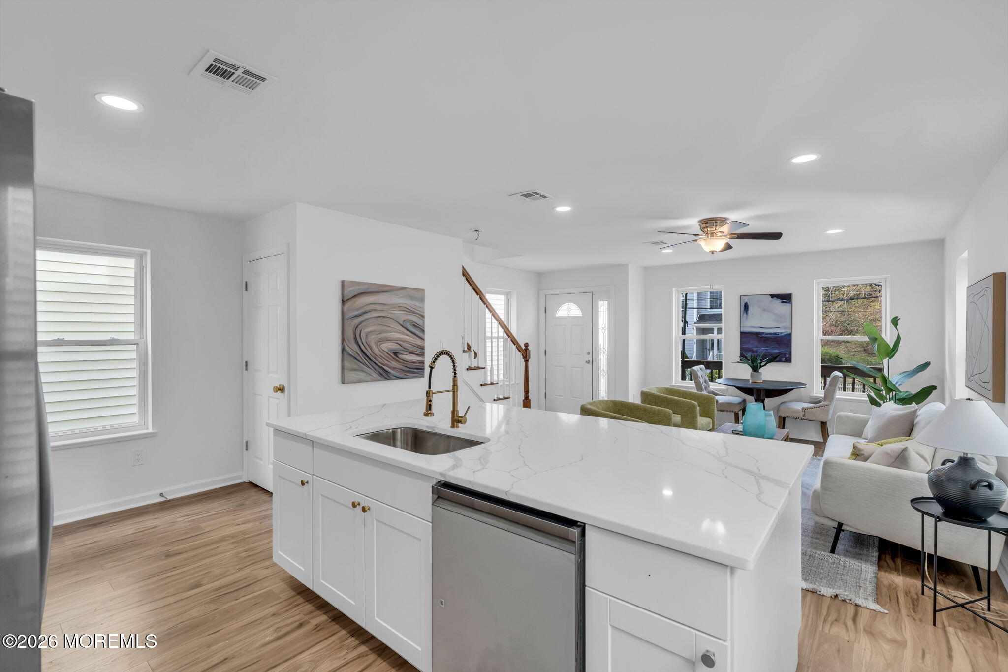 13 Locust Street Highlands, NJ 07732 - Photo 3 of 42 a kitchen with sink and mirror