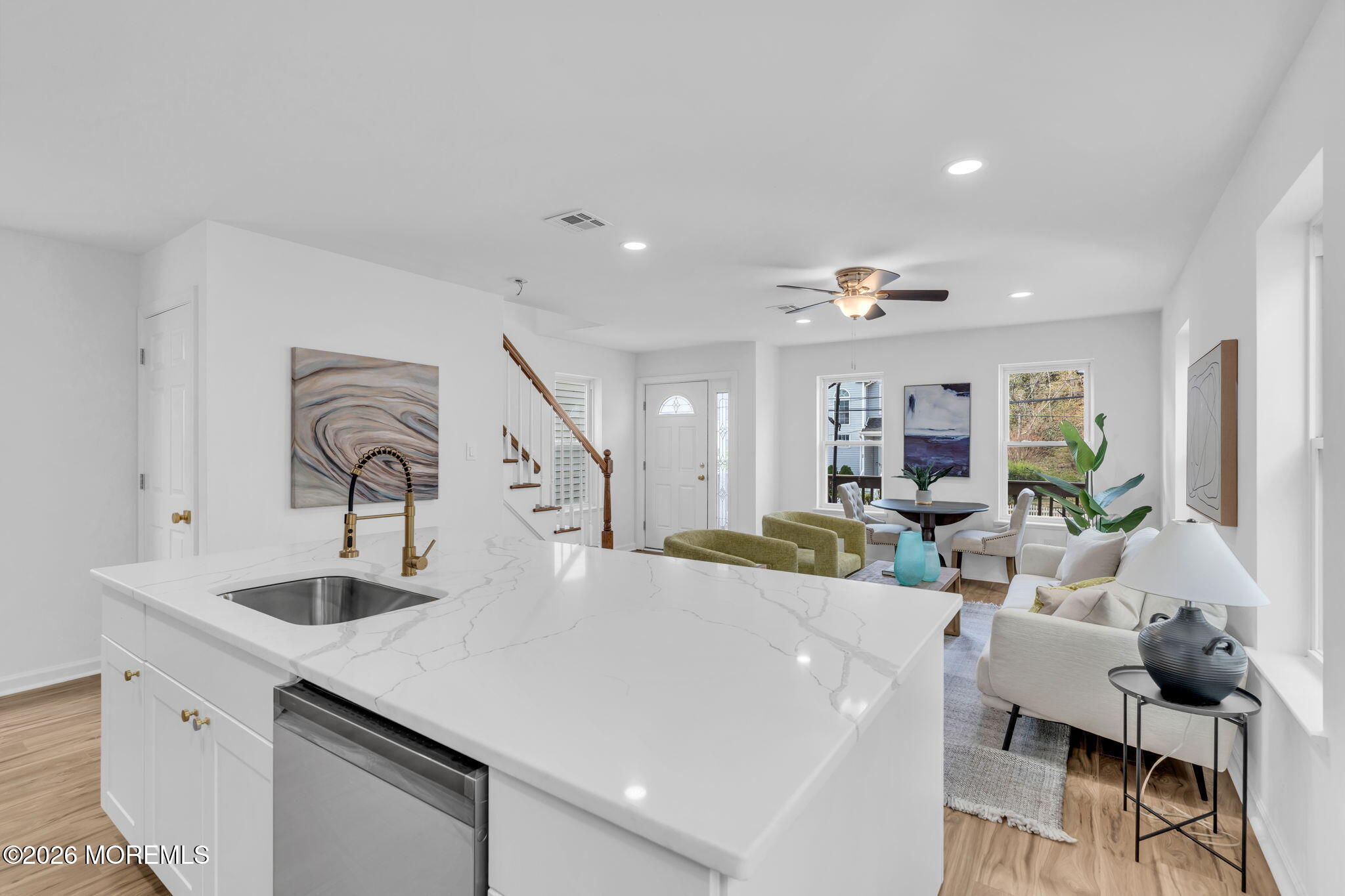 13 Locust Street Highlands, NJ 07732 - Photo 9 of 42 a living room with furniture and wooden floor