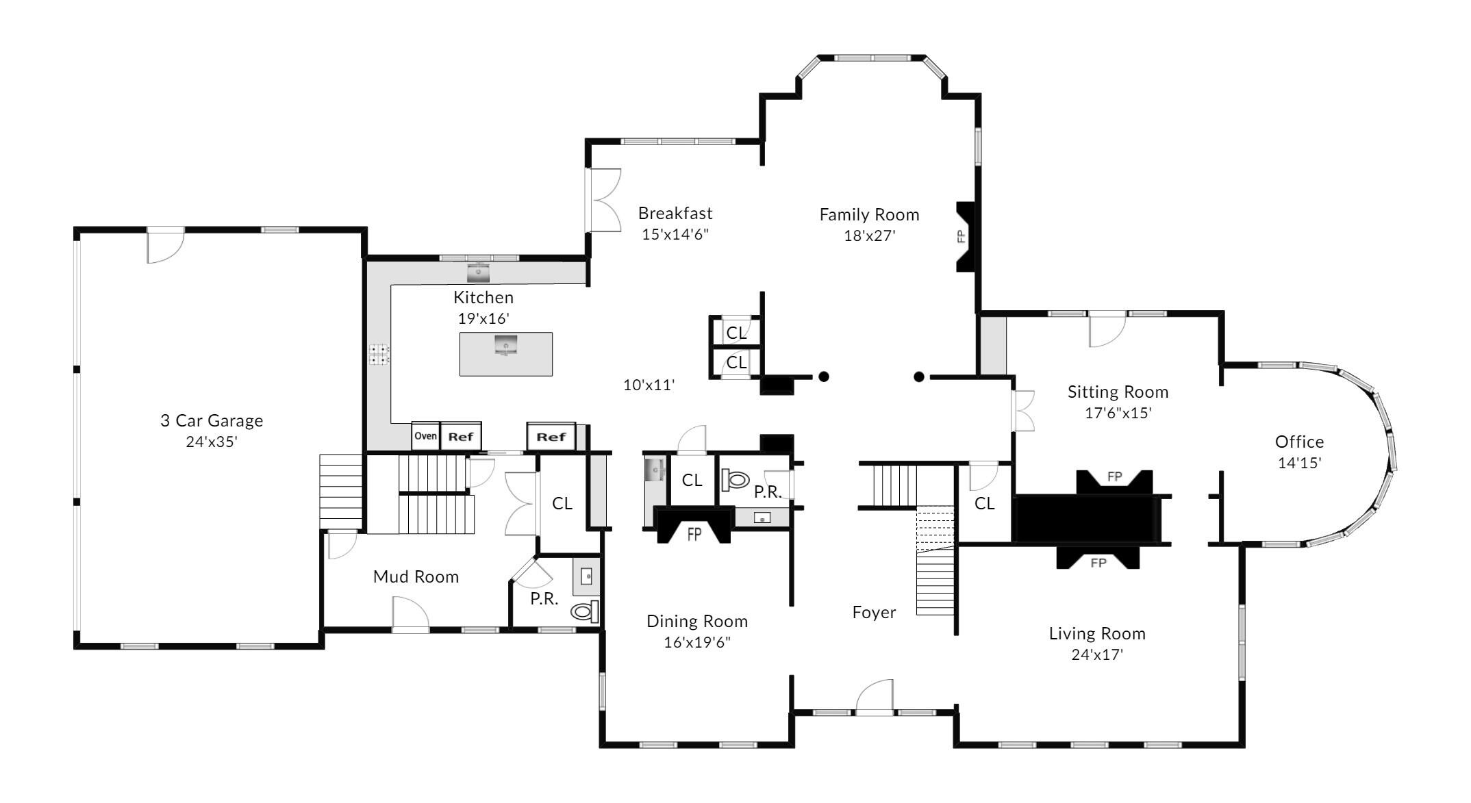 1083 Smith Ridge Road New Canaan, CT 06840 - Photo 36 of 39 a picture of floor plan