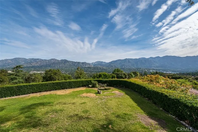 a view of a lake with a mountain in the background