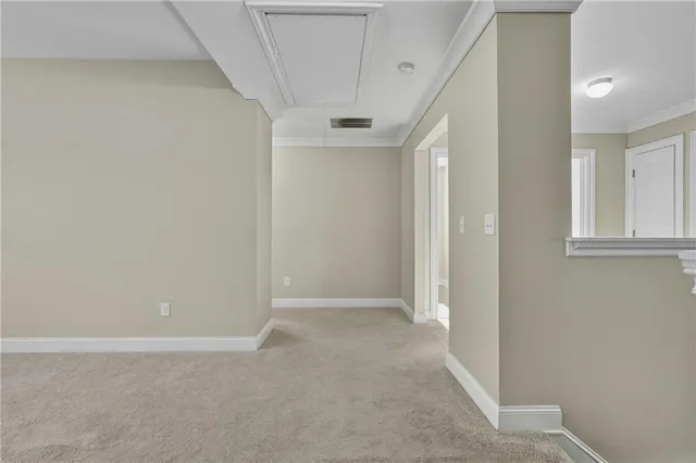 a view of hallway with stairs