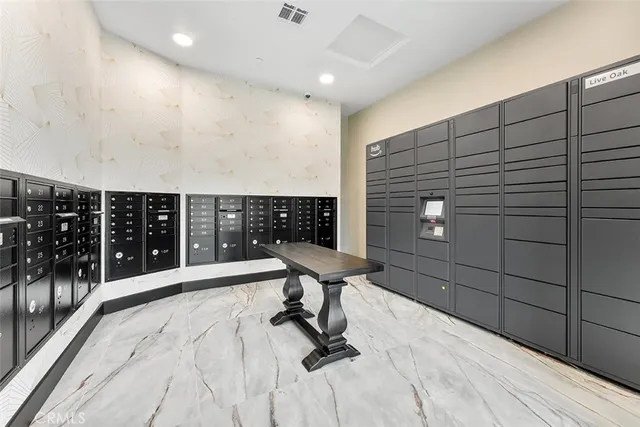 a view of a door and chair in a room