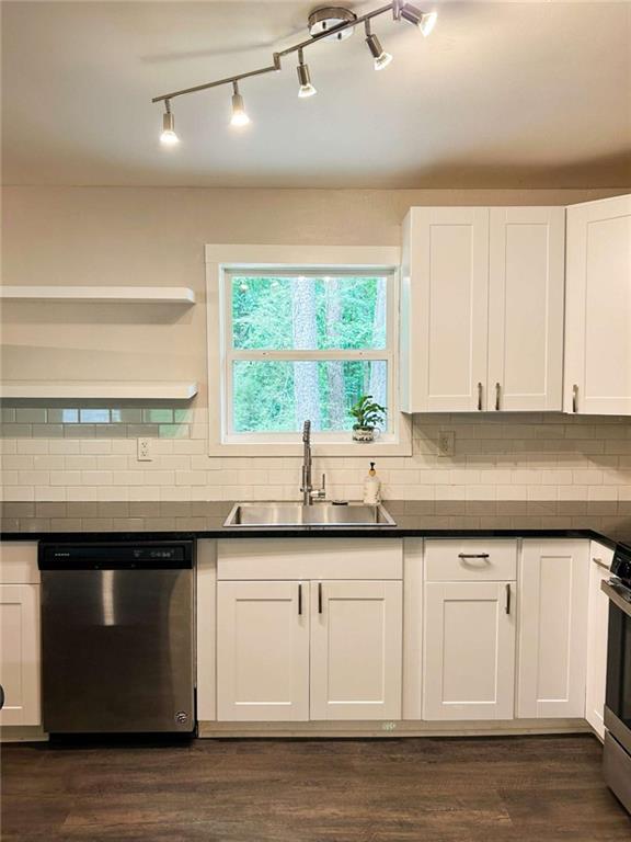 811 Cinderella Way Decatur, GA 30033 - Photo 33 of 33 a kitchen with granite countertop white cabinets and a sink