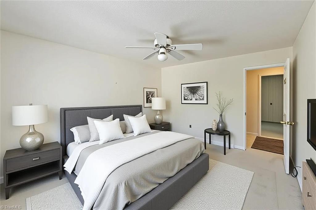 908 South Ridge Court, Unit 128 Winston-Salem, NC 27107 - Photo 21 of 24 Upper Level Primary Bedroom - VIRTUAL STAGING