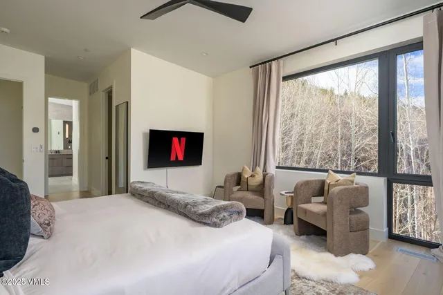 a view of a chairs in patio