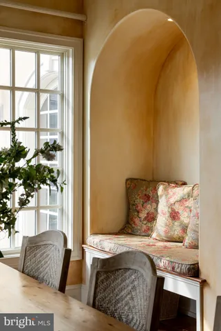 a view of a dining room kitchen and furniture