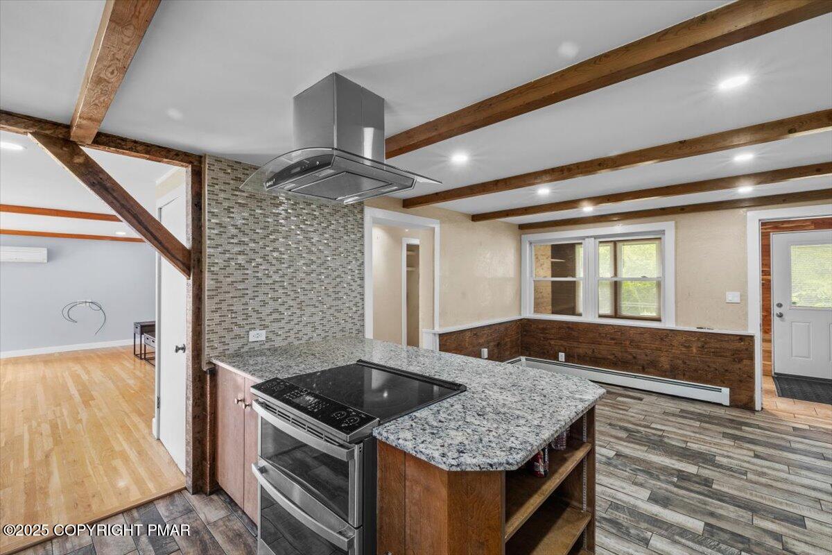 1553 Middle Road Stroudsburg, PA 18360 - Photo 31 of 75 a kitchen with a stove and cabinets