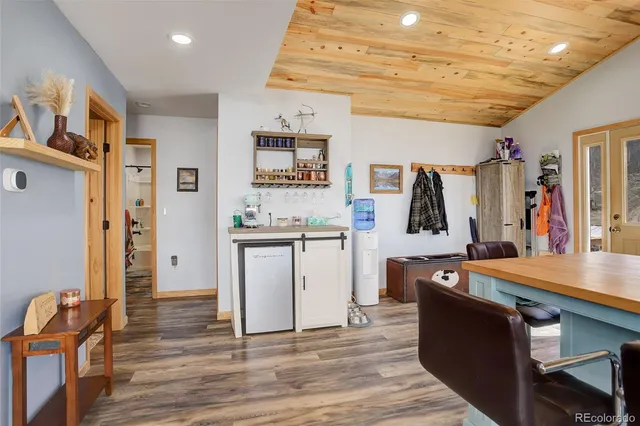 a view of lake with mountain