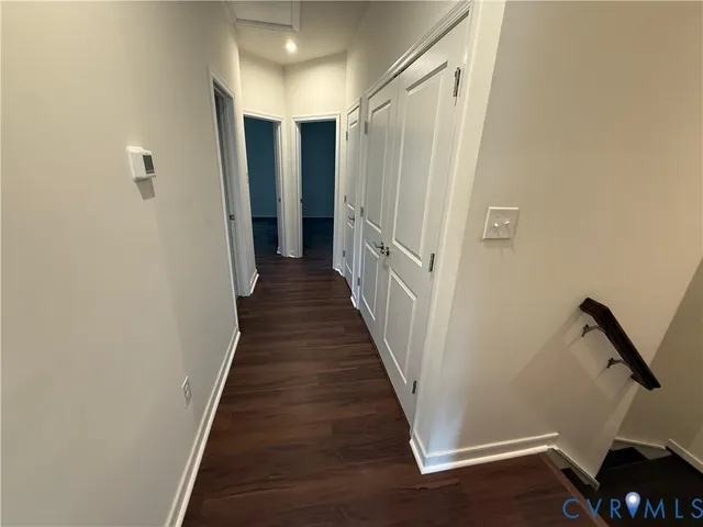 a view of hallway with stairs