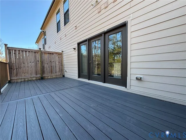 a view of wooden deck