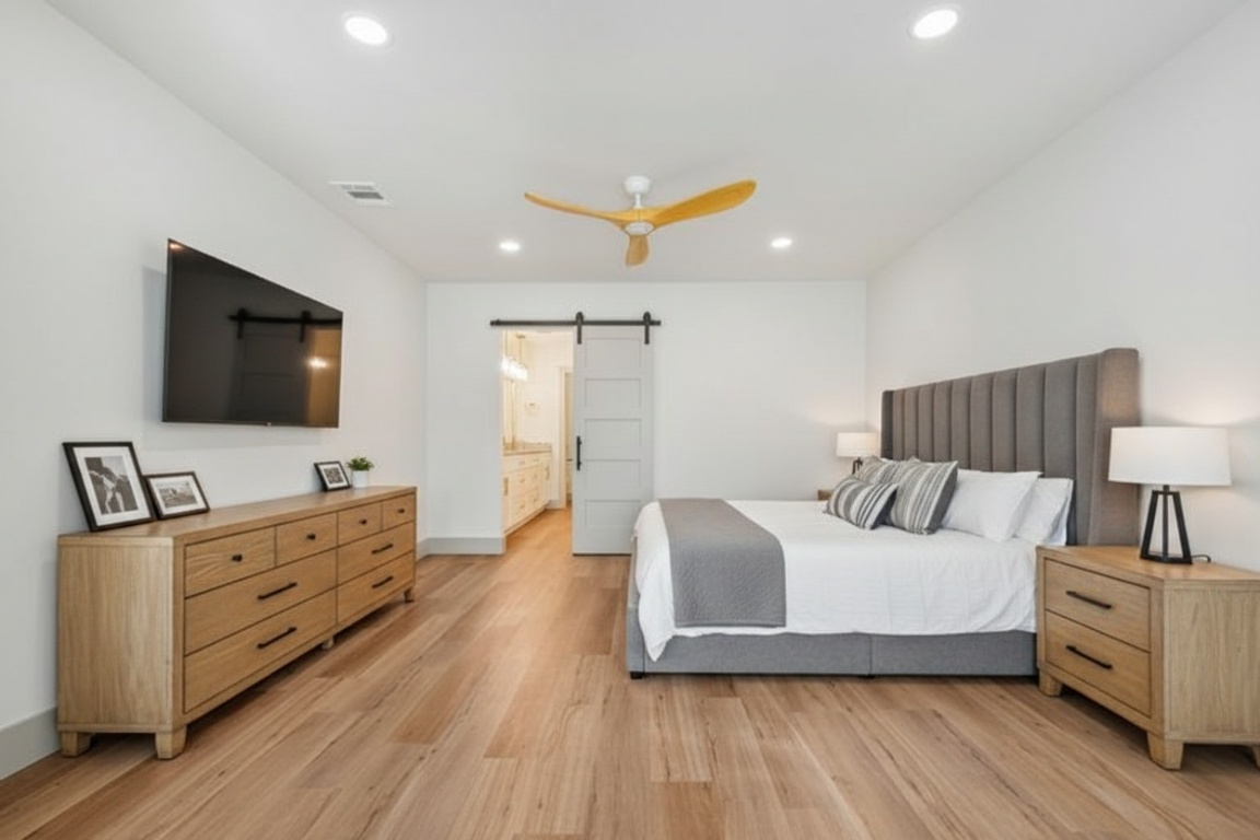 417 Oakridge Pass Cedar Park, TX 78613 - Photo 17 of 33 a living room with furniture and a flat screen tv