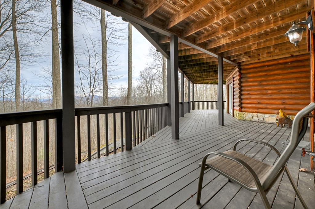 260 Observation Lane Blue Ridge, GA 30513 - Photo 62 of 100 a view of balcony with wooden floor