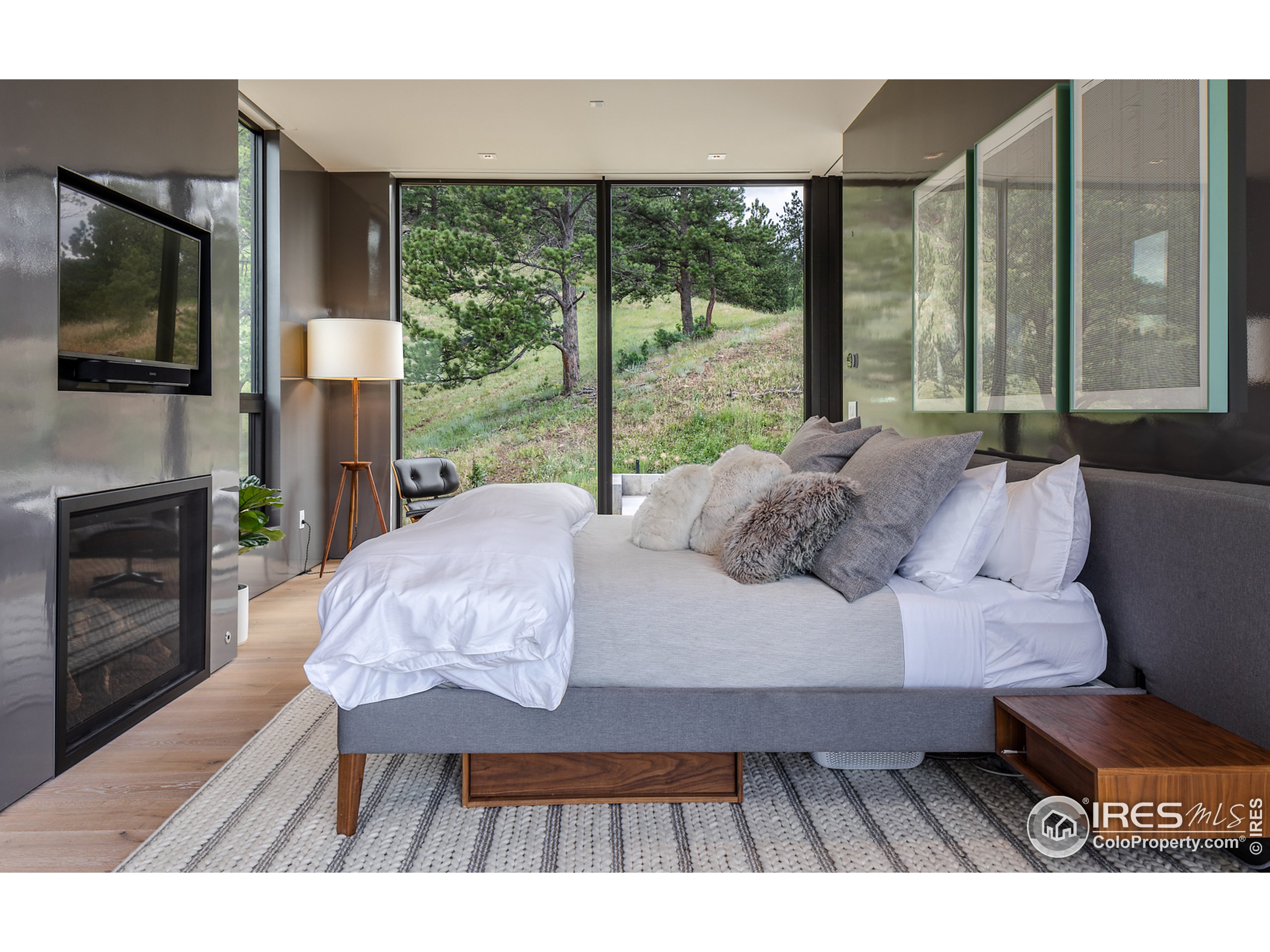 Undisclosed Address Boulder, CO 80302 - Photo 27 of 40 a living room with furniture and a fireplace