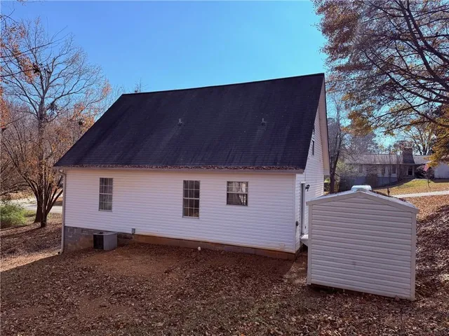 a backyard of a house