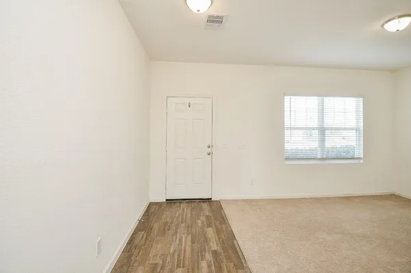 an empty room with a window