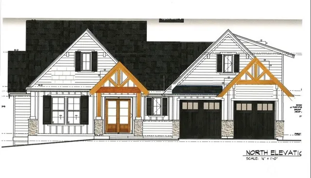 a front view of a house