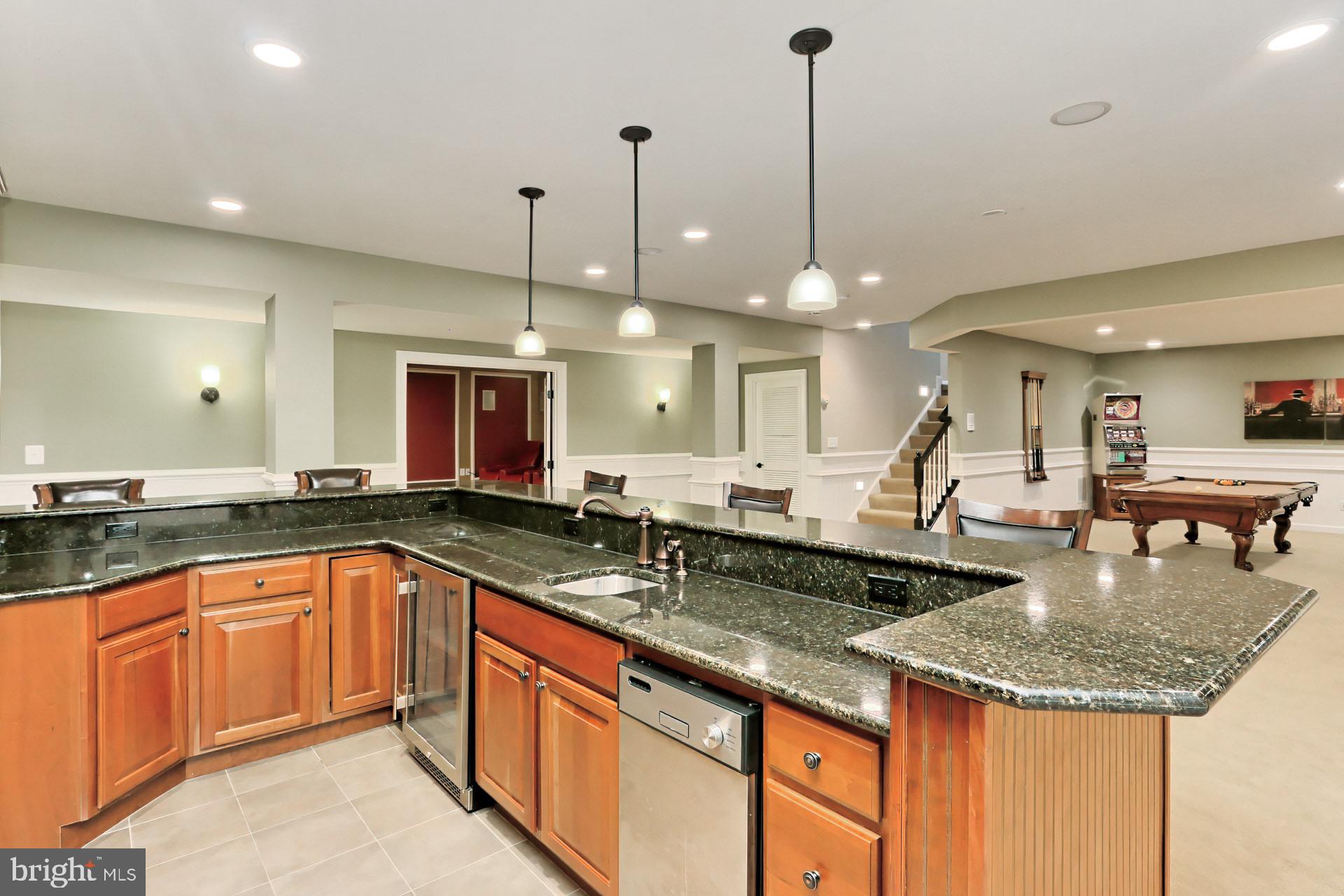 6512 Stallion Road Clifton, VA 20124 - Photo 46 of 73 bar with beverage fridge, sink & dishwasher