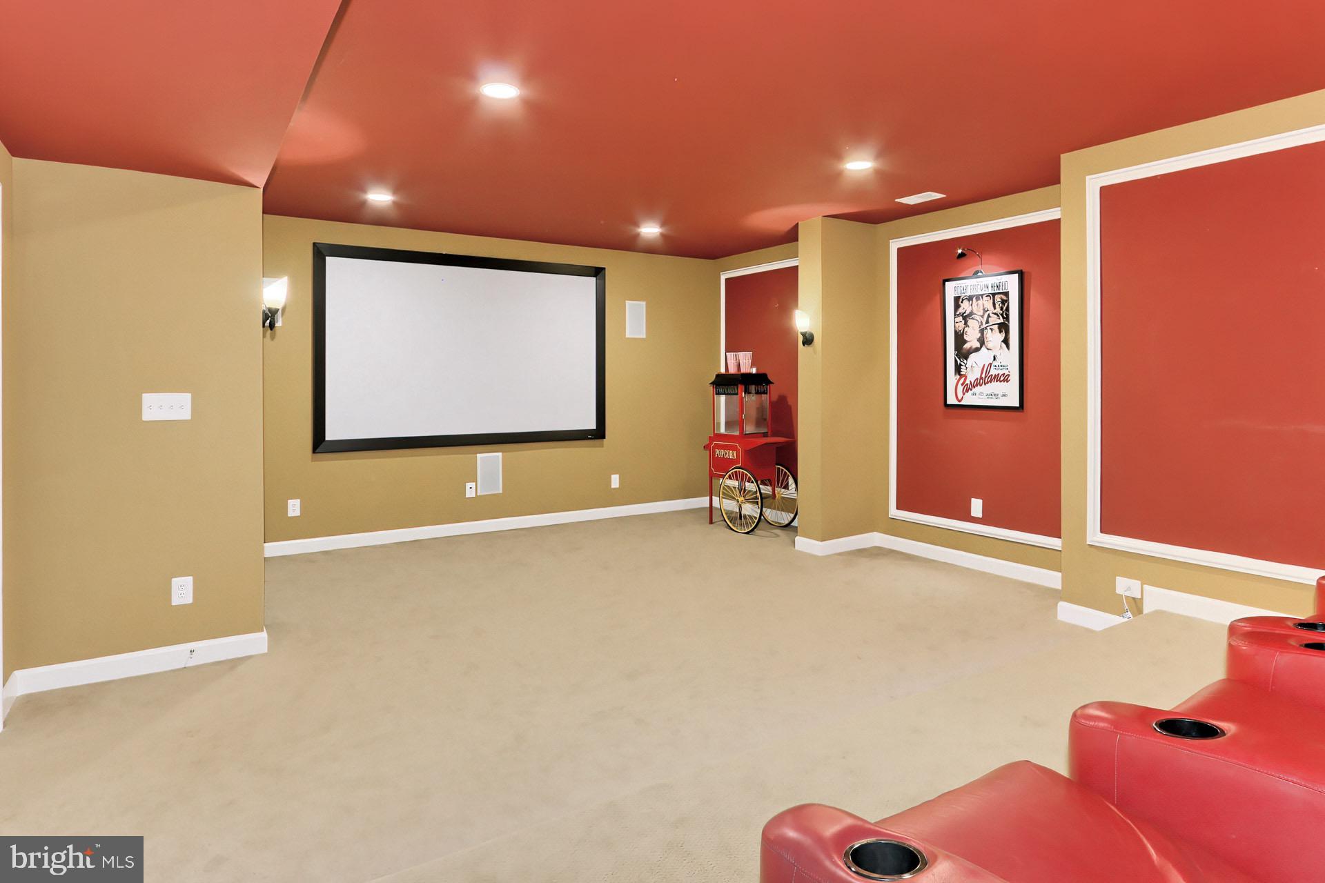 6512 Stallion Road Clifton, VA 20124 - Photo 48 of 73 theater room with big screen that conveys