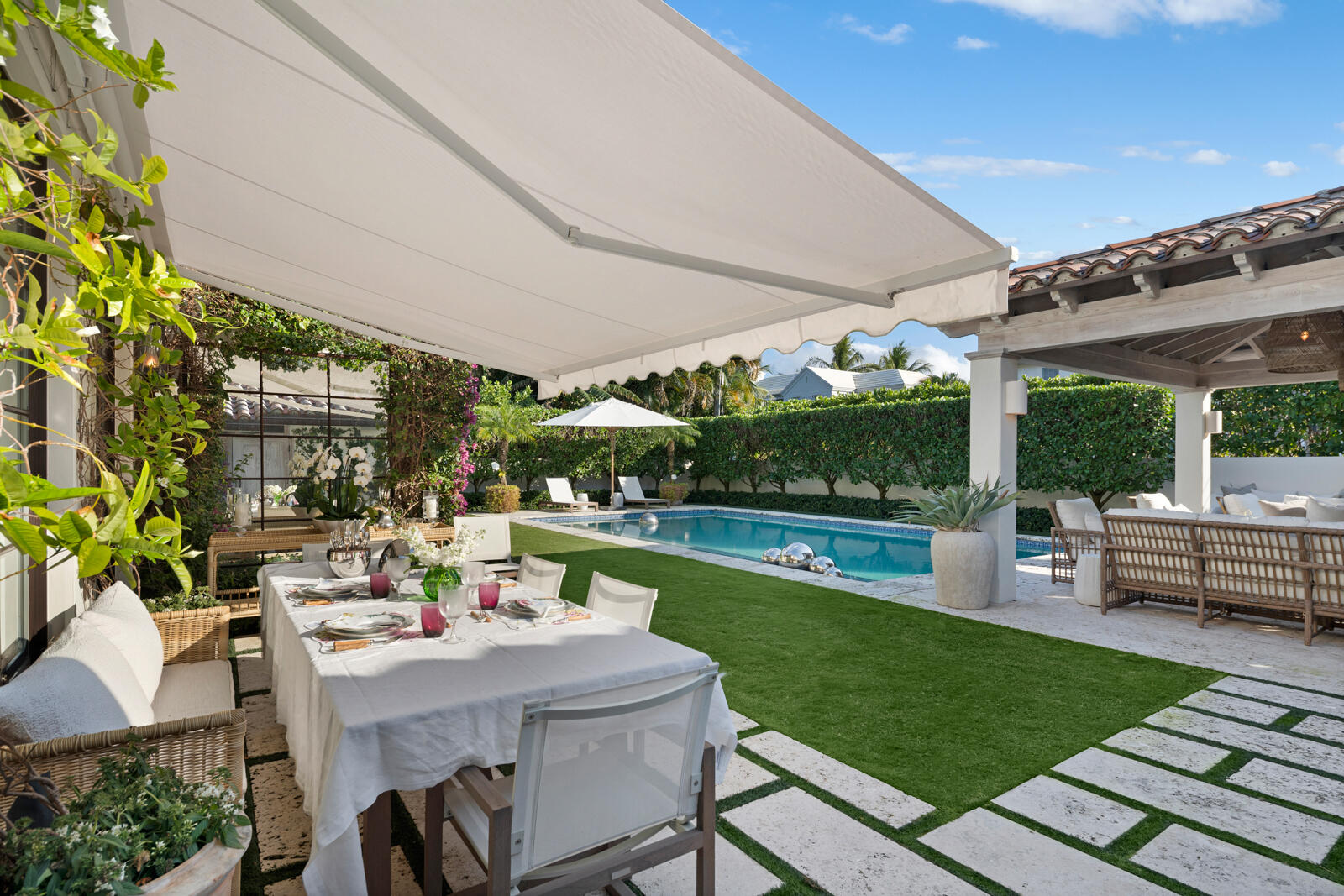 218 List Road Palm Beach, FL 33480 - Photo 15 of 40 Pool Terrace