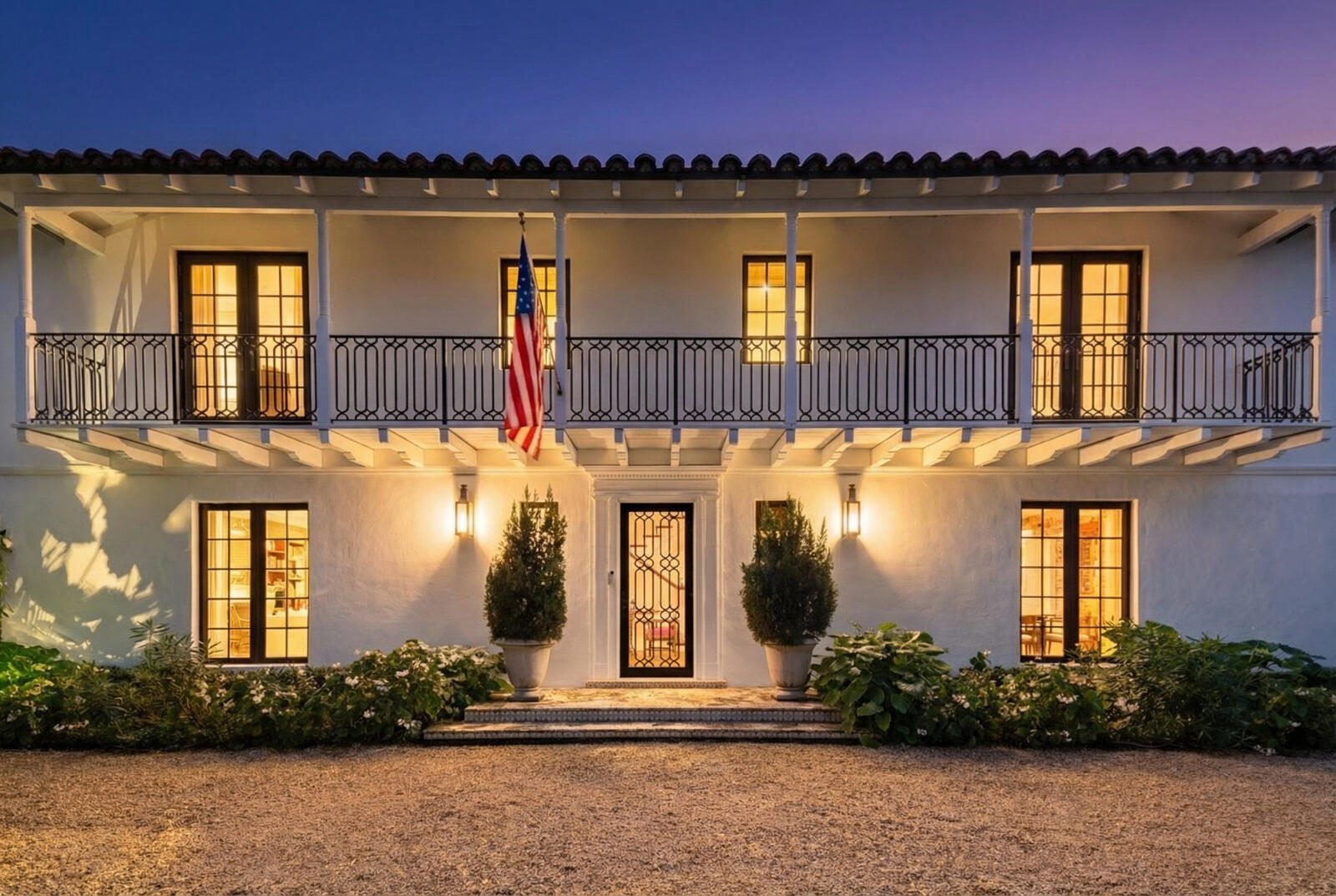 218 List Road Palm Beach, FL 33480 - Photo 3 of 40 Front Twilight