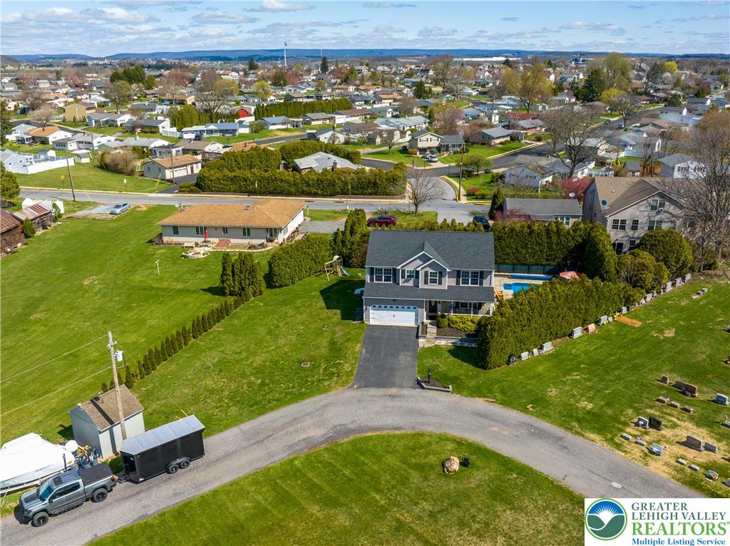 1252 Center Street Coplay, PA 18037 - Photo 62 of 63 an aerial view of a house with a garden