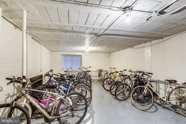 a view of a bike garage