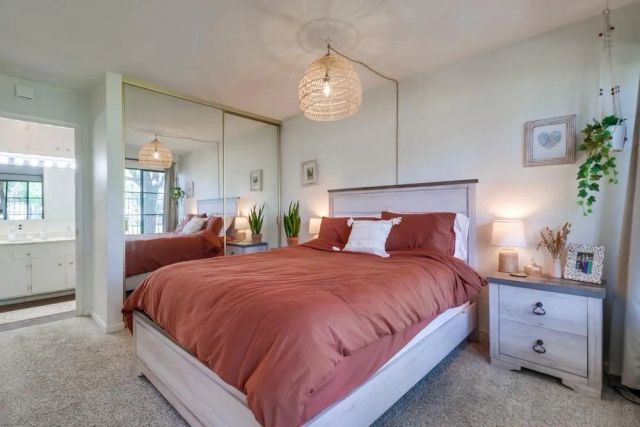 a view of a swimming pool and deck