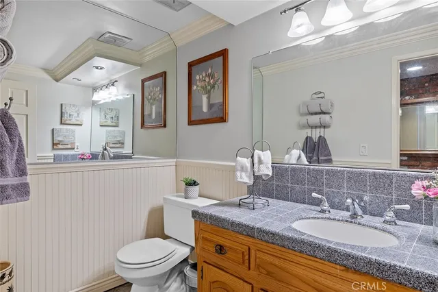 an aerial view of residential house with an outdoor space