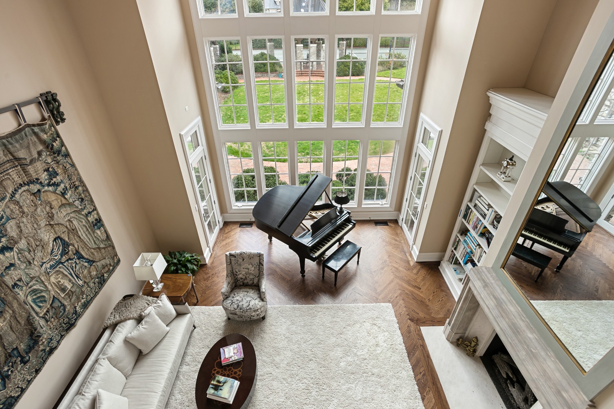 4816 Post Road Nashville, TN 37205 - Photo 12 of 54 a living room with furniture and a floor to ceiling window
