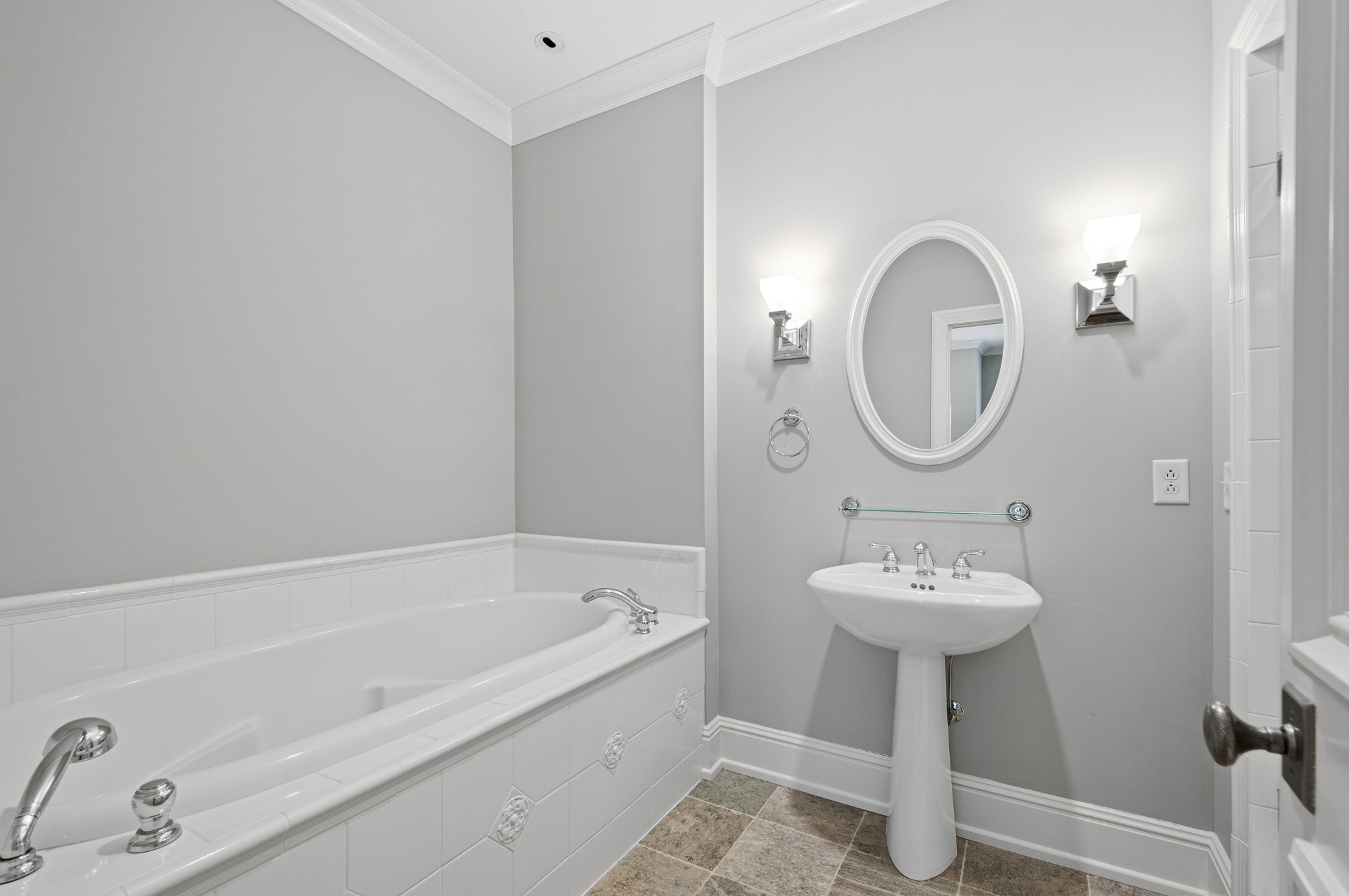 4816 Post Road Nashville, TN 37205 - Photo 37 of 54 a bathroom with a sink mirror and bathtub