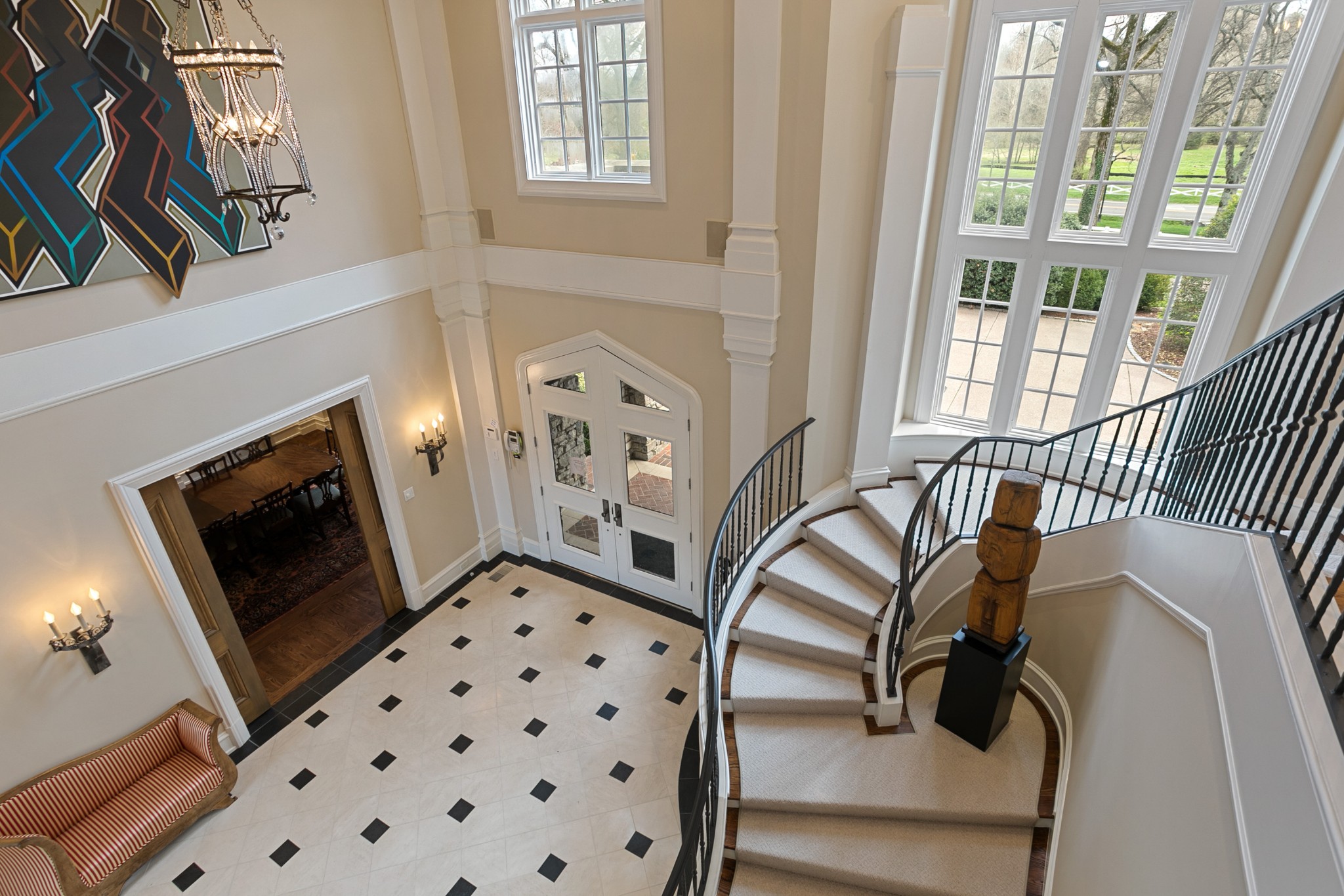 4816 Post Road Nashville, TN 37205 - Photo 10 of 54 a view of a livingroom with furniture and staircase