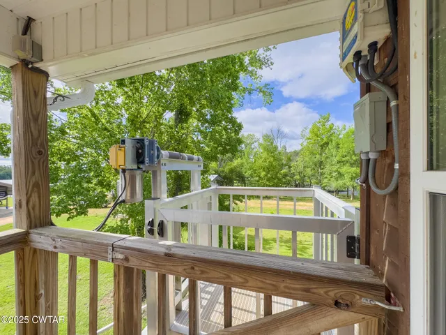 a view of a lake with a outdoor space