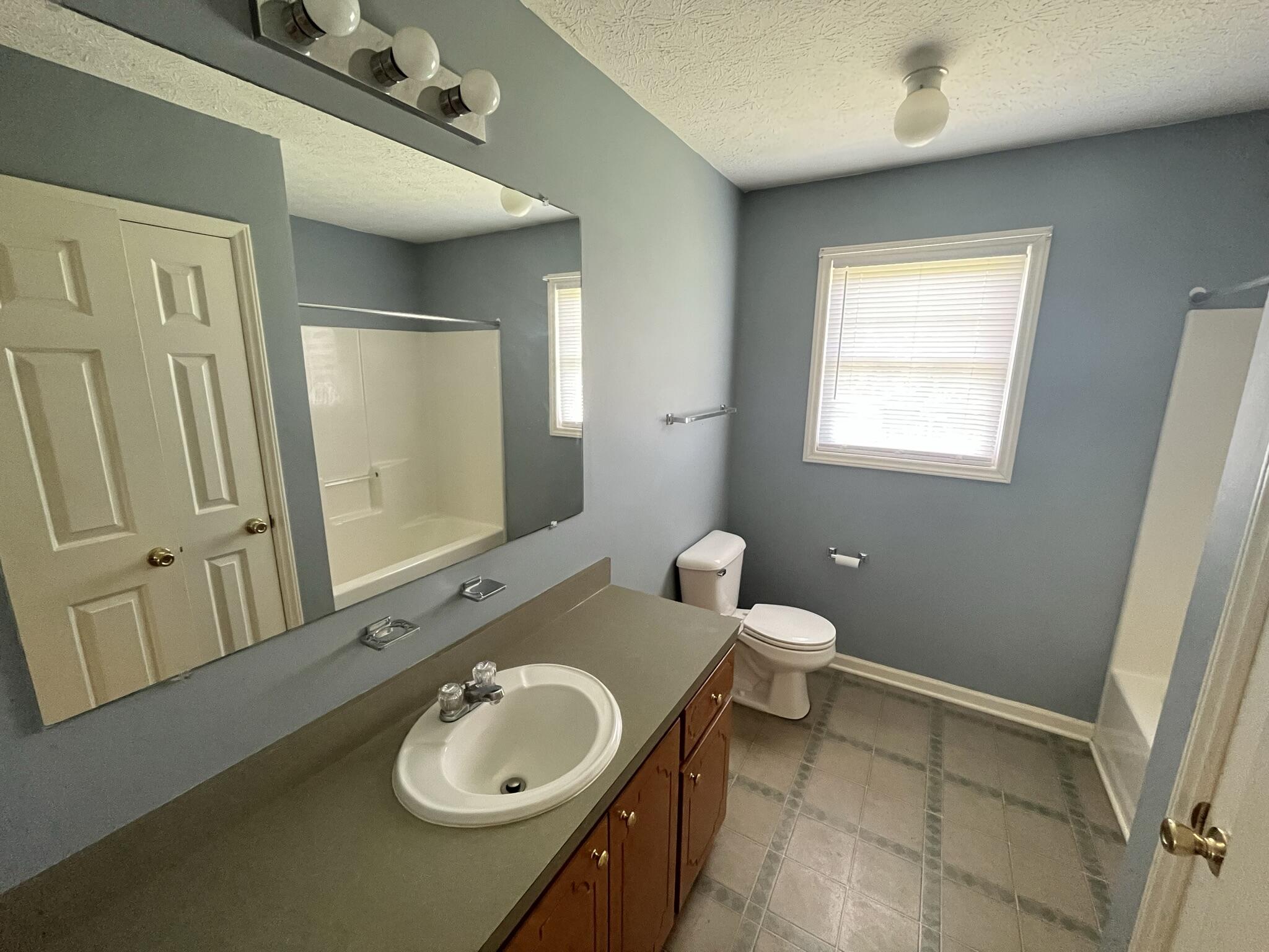 1550 Dry Bridge Road Chatham, VA 24531 - Photo 12 of 16 a bathroom with a granite countertop toilet a sink and a mirror