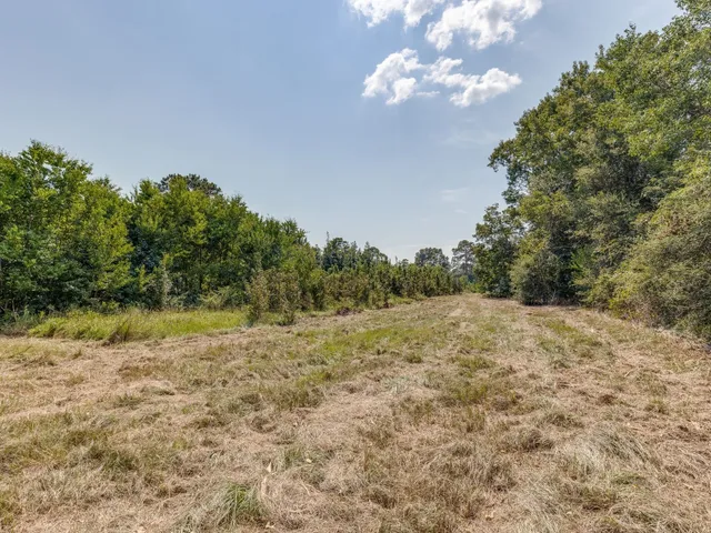 an aerial view of a city and mountain view in back