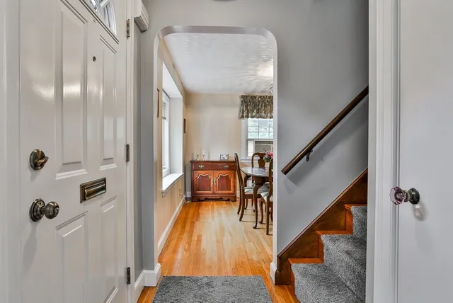 wooden floor view with staircase
