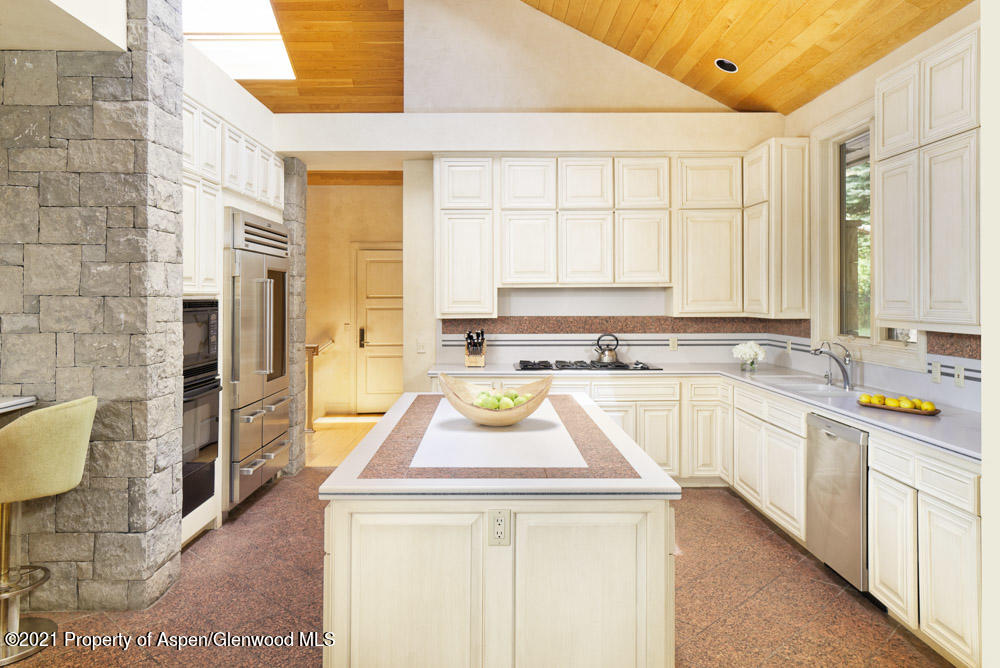 200 West Reds Road Aspen, CO 81611 - Photo 16 of 31 a kitchen with stainless steel appliances a stove a sink and a microwave